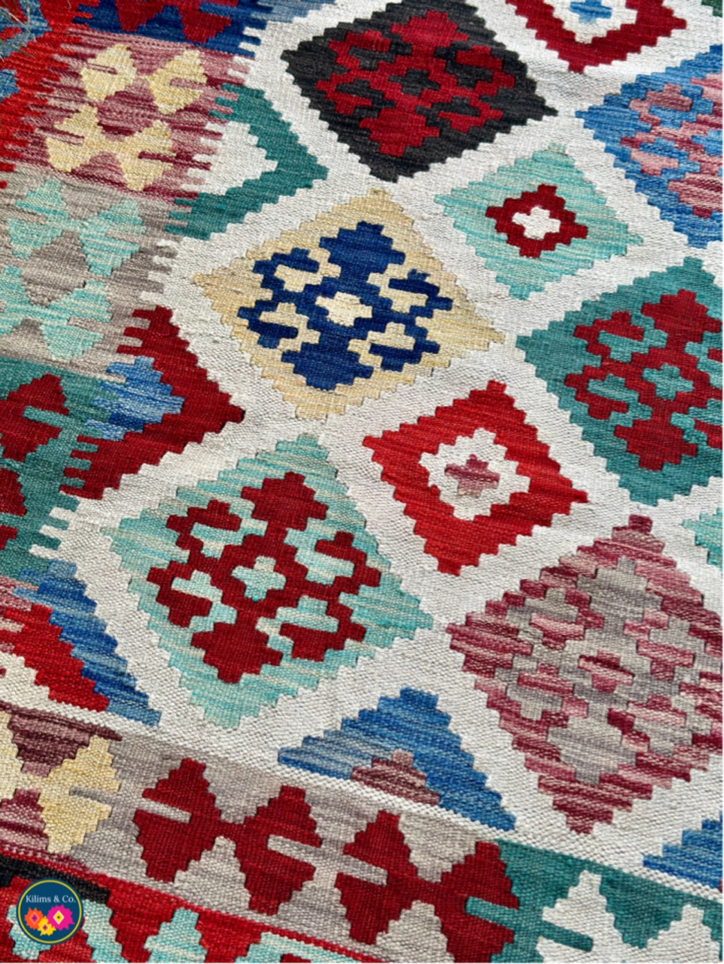 Pure wool kilim  6'6"x5'1