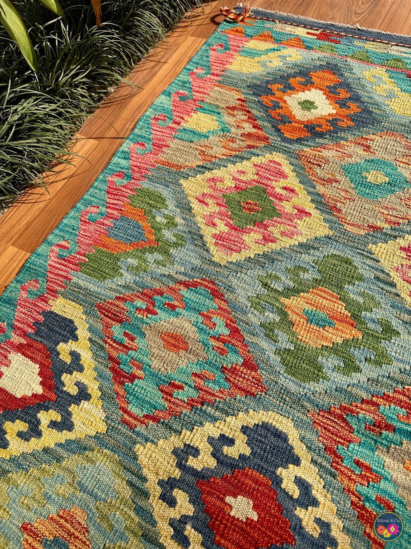 Pure wool kilim (5′5″ × 4′3″)