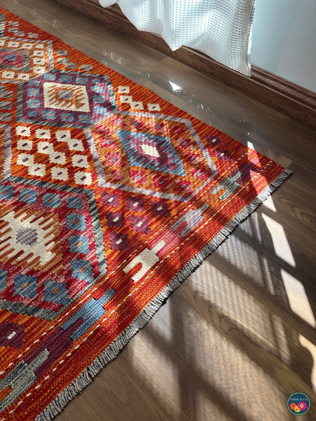 Pure Wool kilim 7ft 0in x 4ft 10in