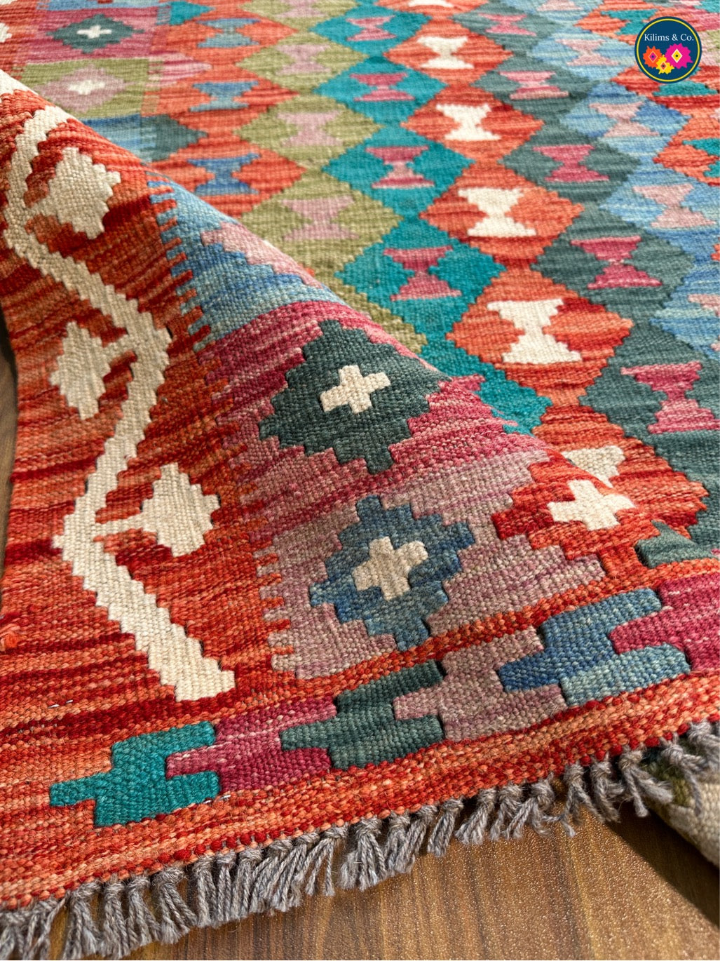 Pure wool kilim 4’9 x 3’4