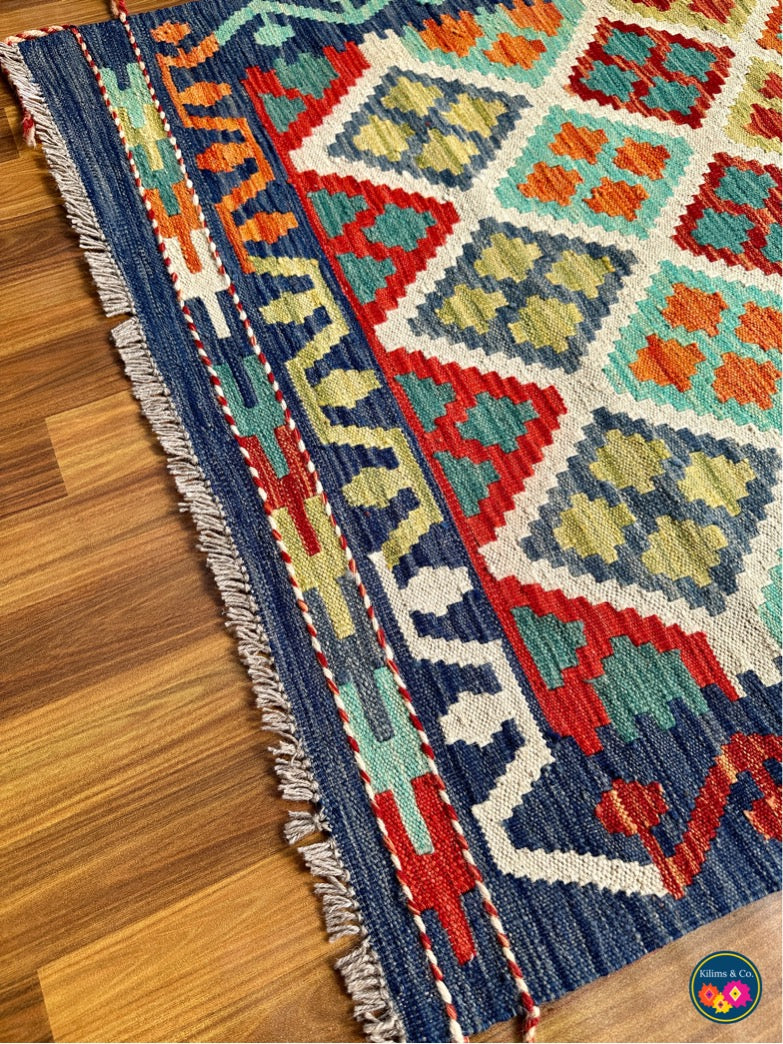 Pure wool kilim 4’10x3’5