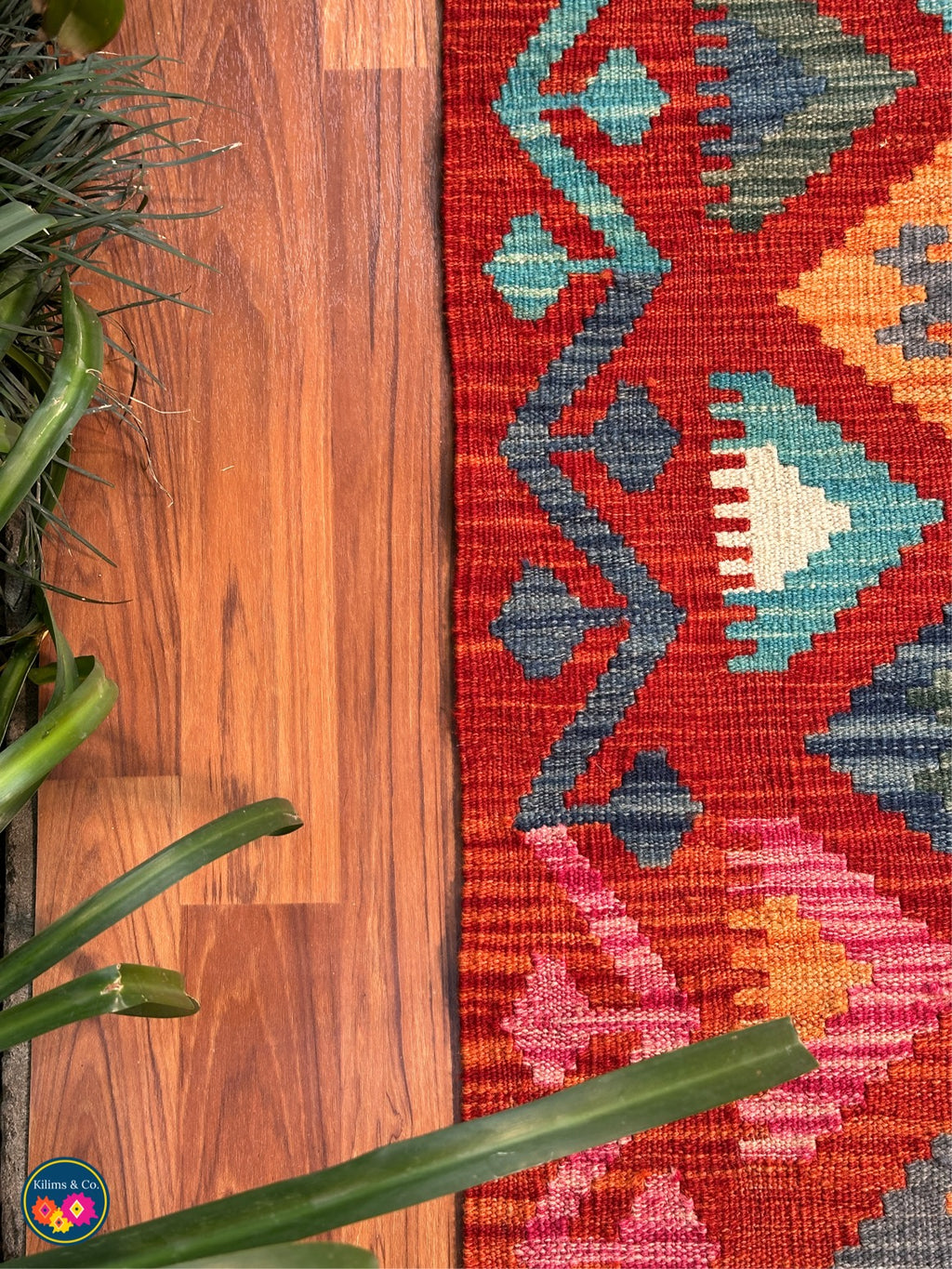 Pure wool kilim 5'7x4'0”