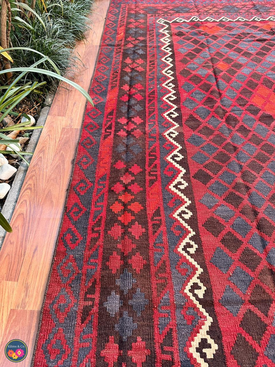 Pure Wool kilim 8ft 9in x 6ft 5in