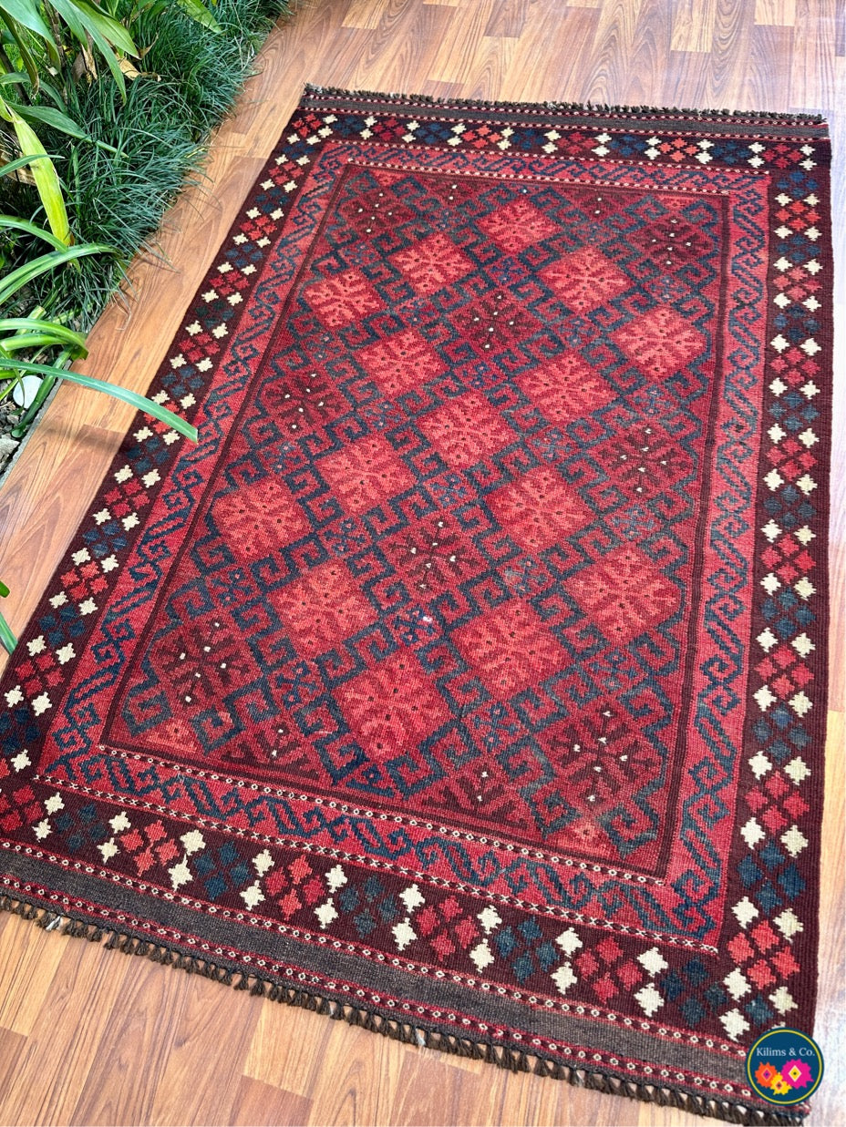 Pure wool kilim 5ft 1in x 3ft 3in