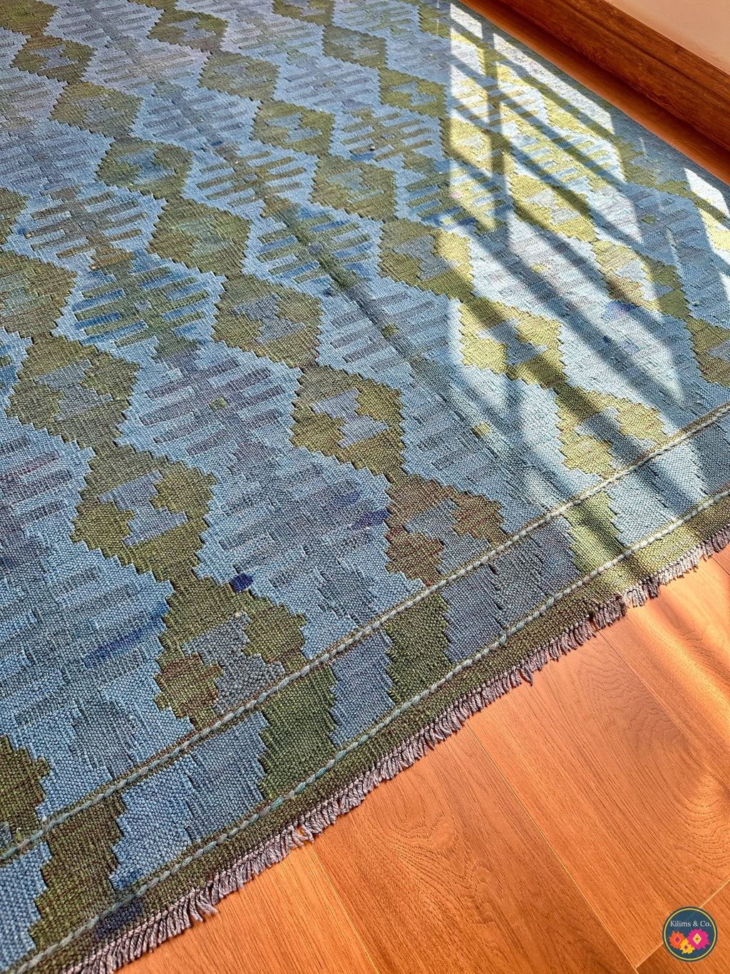 Over-dyed kilim 6ft 6in x 4ft 10in