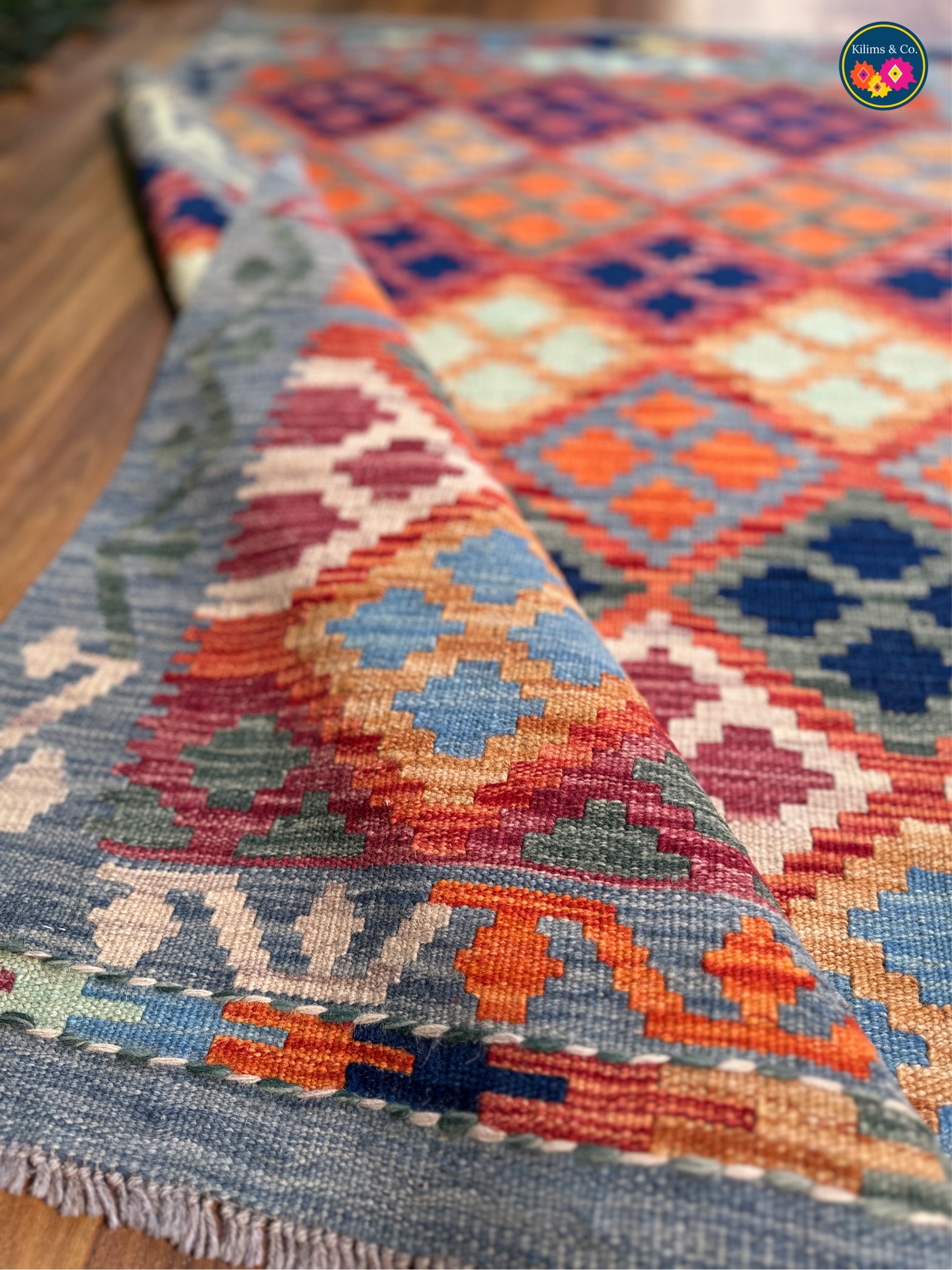 Pure wool kilim 4’11 x 3’4