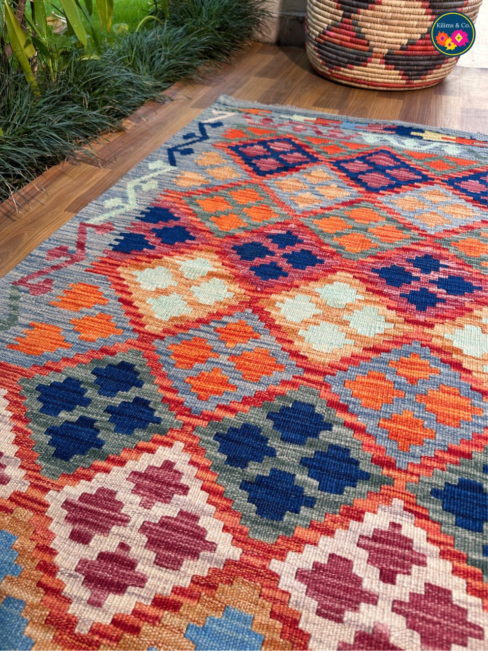 Pure wool kilim 4’11 x 3’4