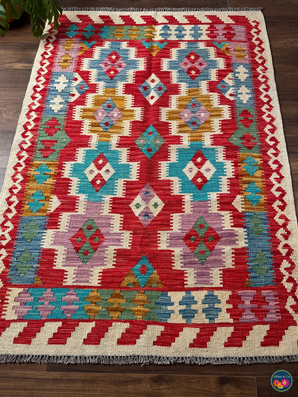 Pure Wool kilim 5’0”x3’6”