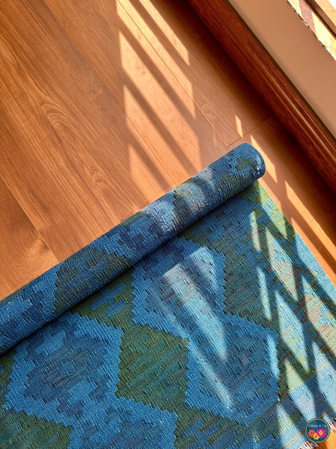 Pure Wool kilim 6ft 11in x 5ft 4in