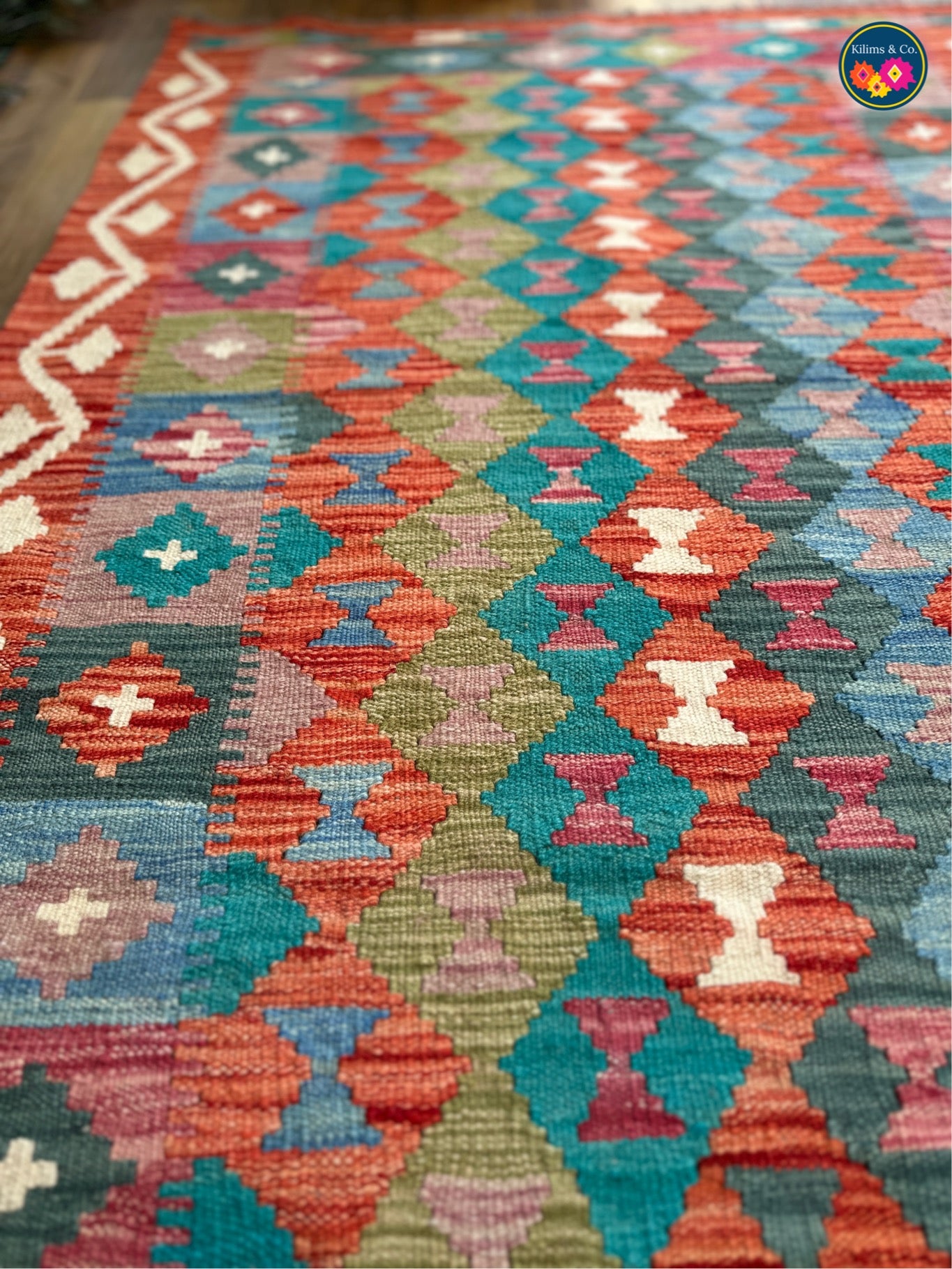 Pure wool kilim 4’9 x 3’4