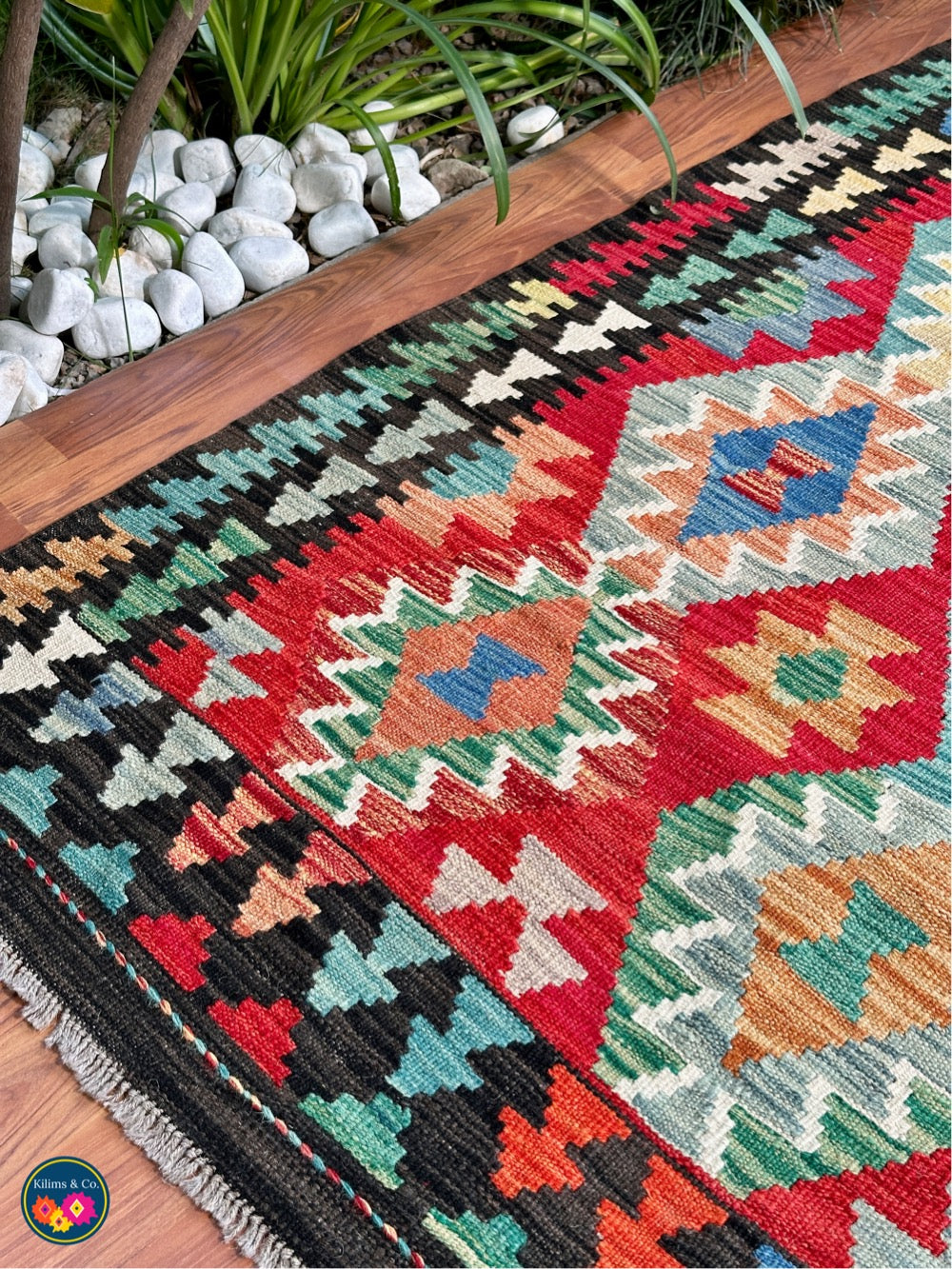 Pure wool kilim 5'11”x4'2”