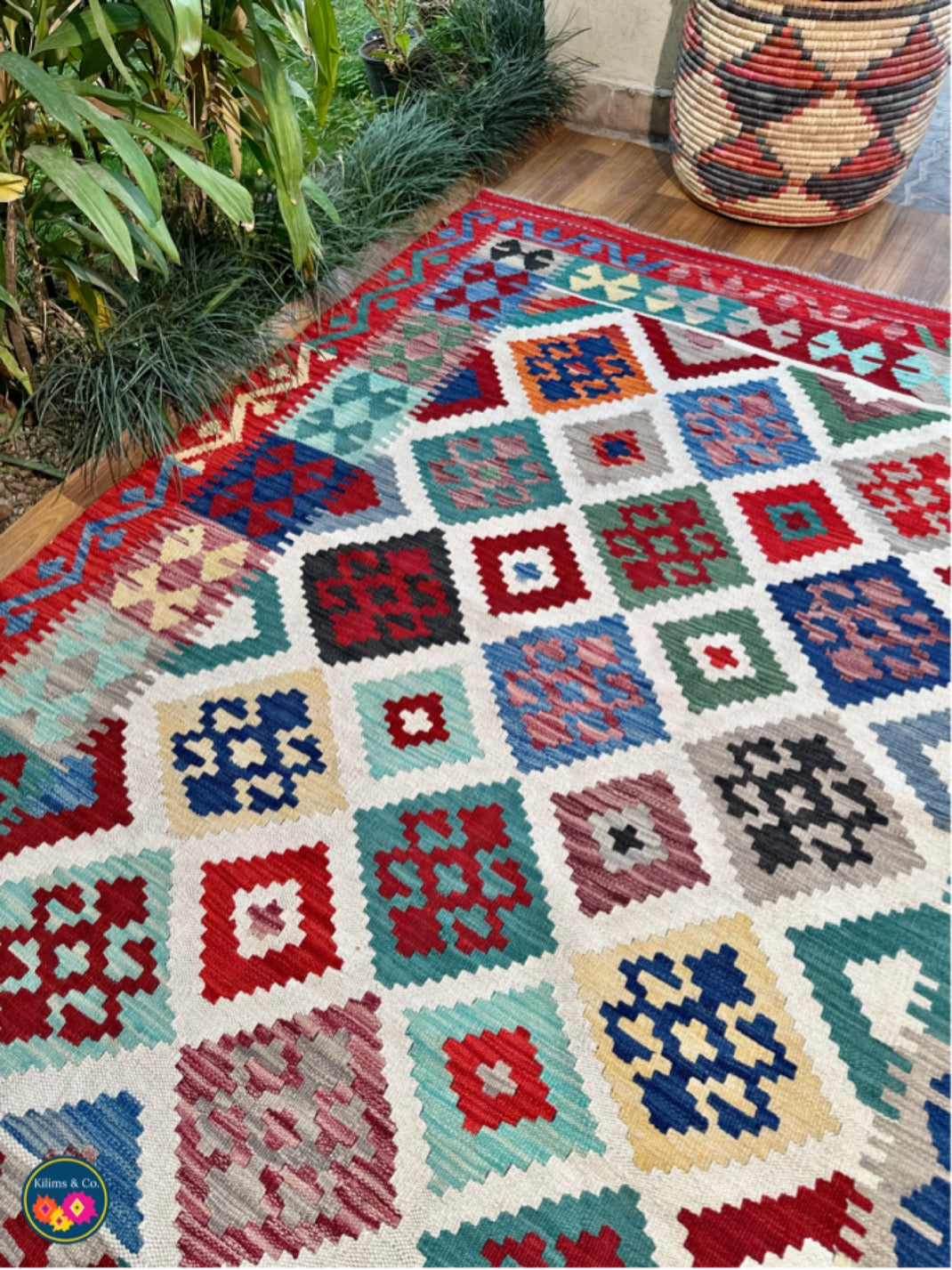 Pure wool kilim  6'6"x5'1