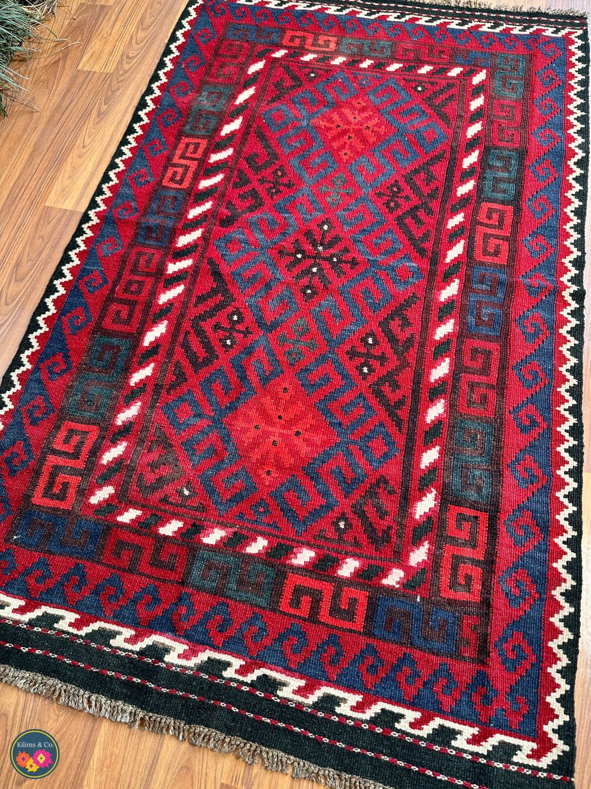 Pure wool kilim 4ft 7in x 2ft 9in
