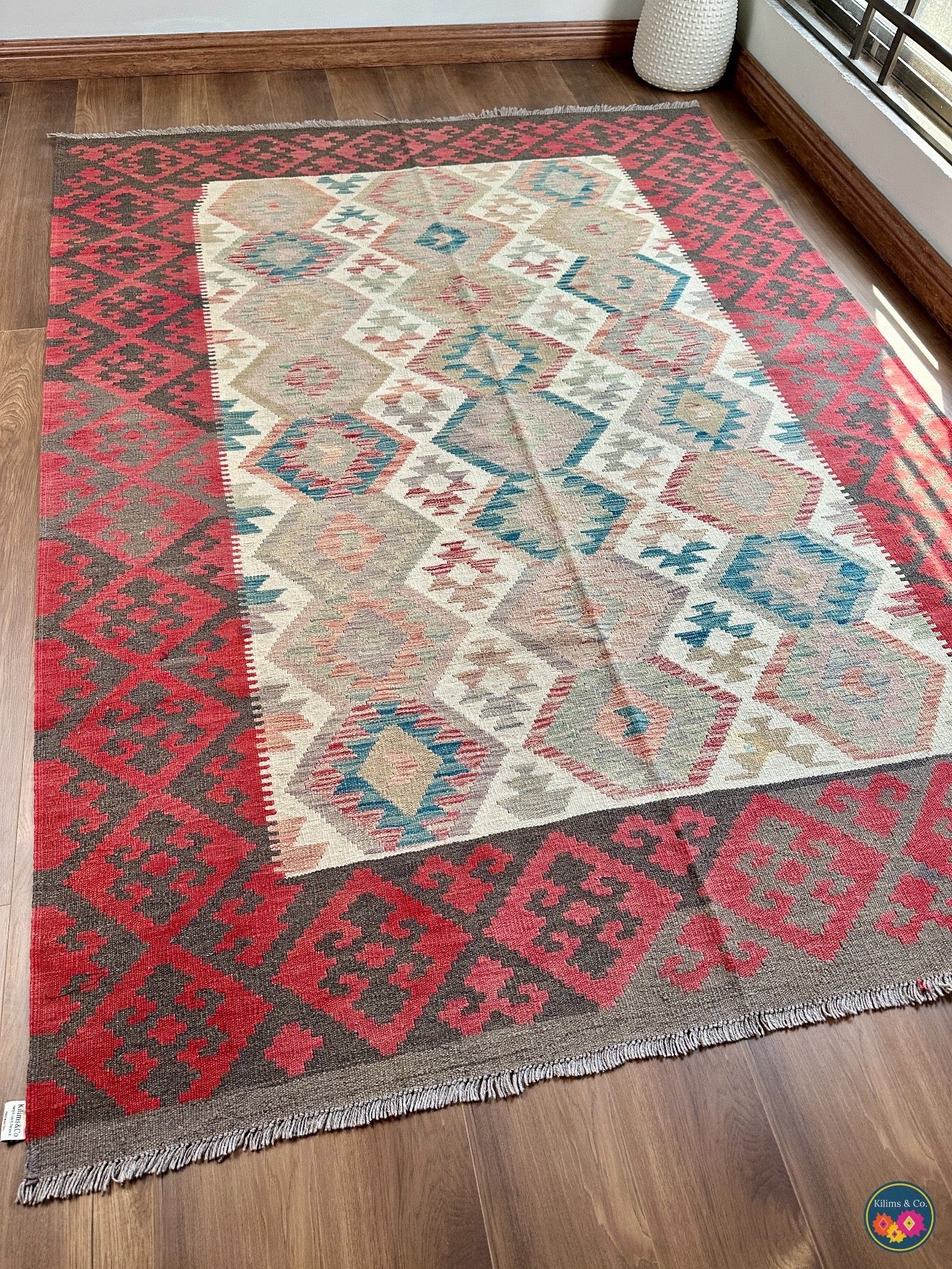 Pure Wool kilim 7ft 8in x 5ft 8in