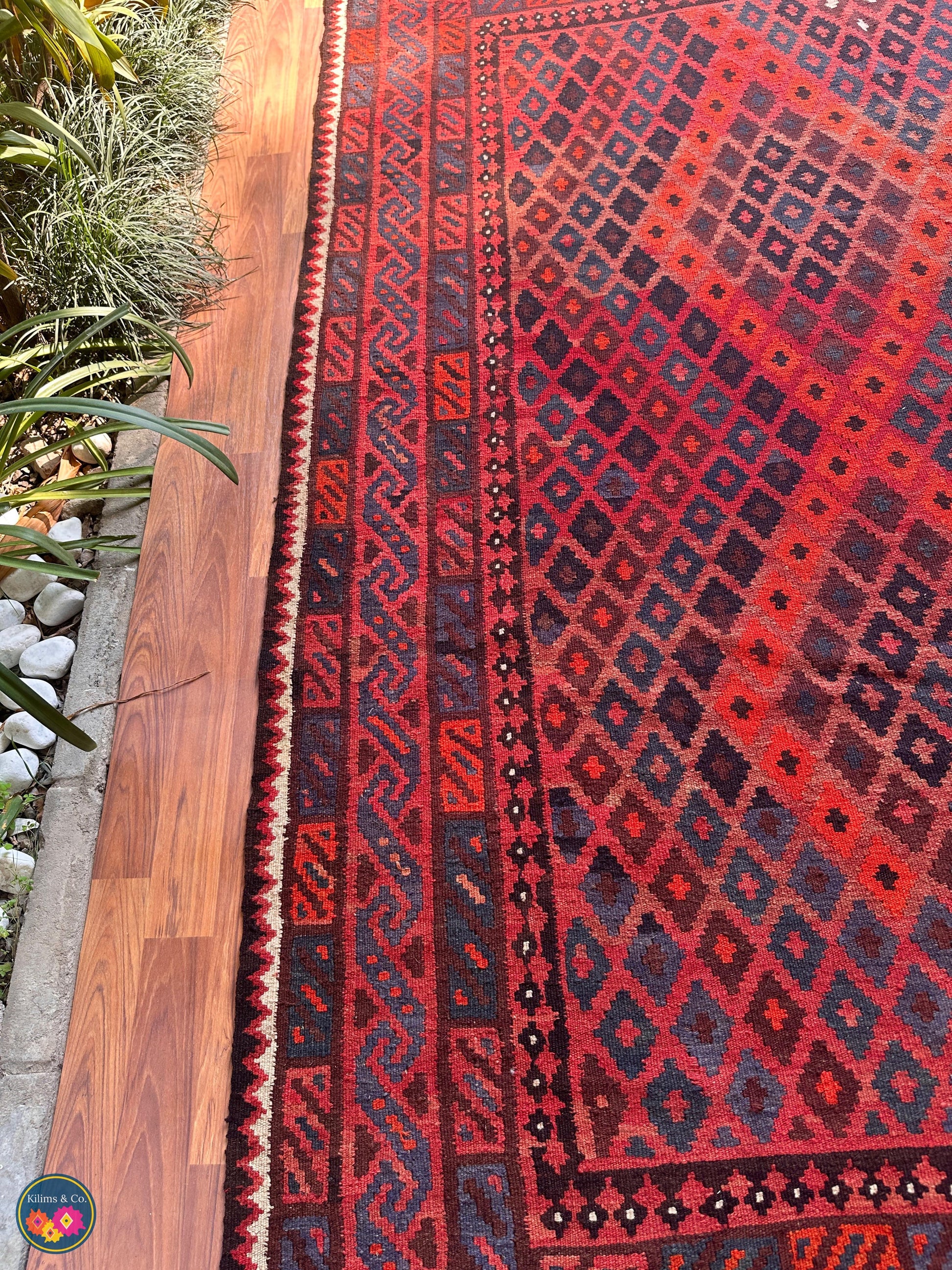 Pure Wool kilim 8ft 4in x 6ft 4in
