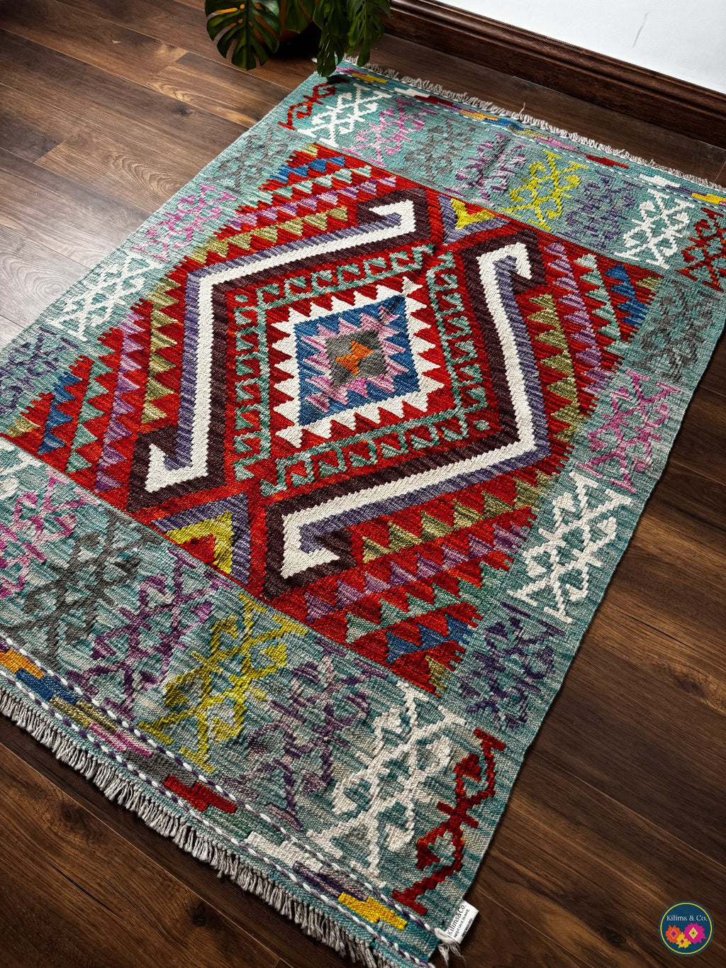 Pure Wool kilim 4’10”x3’5”
