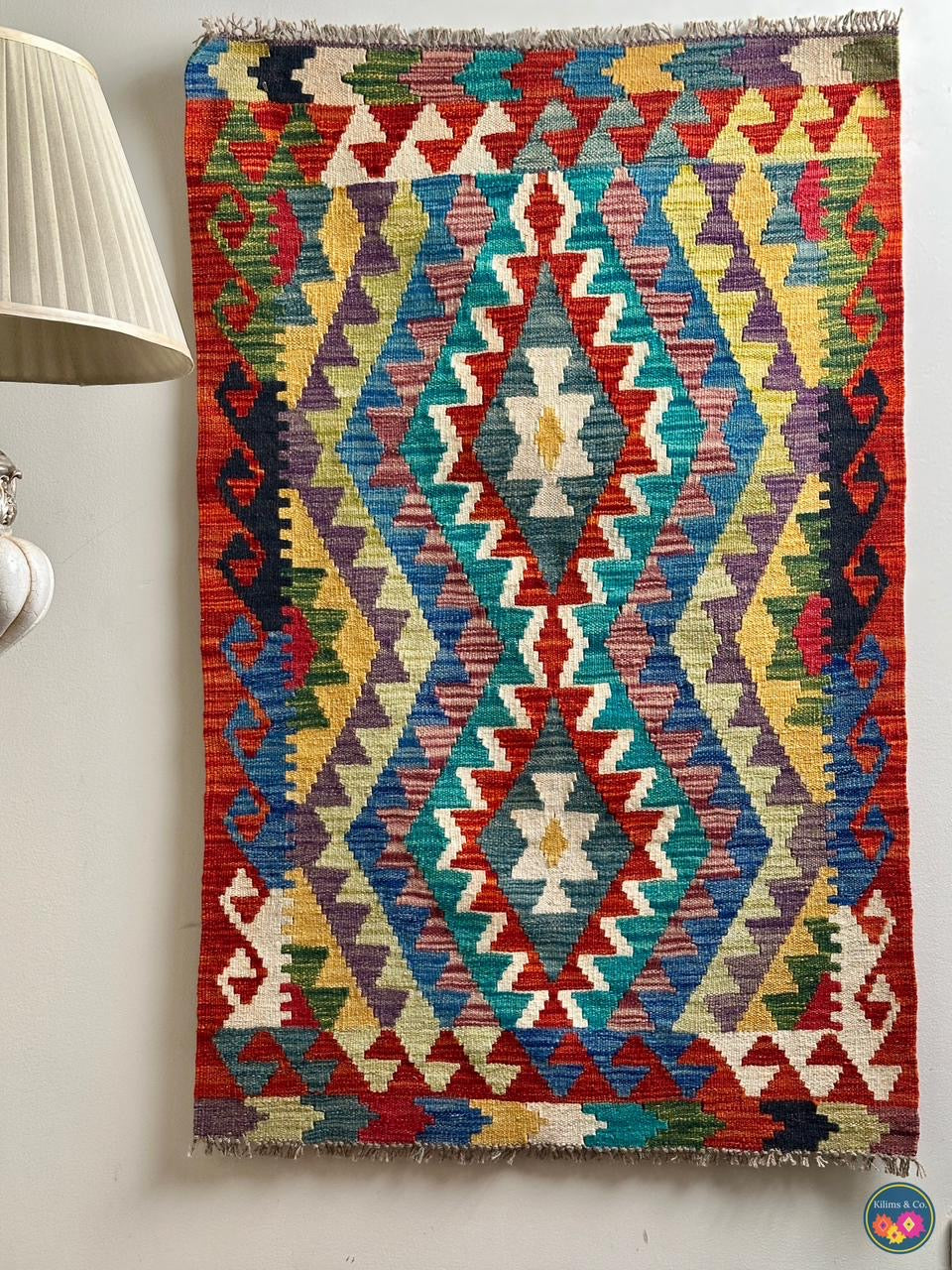 Pure Wool Hanging kilim 4’2”x2’8”