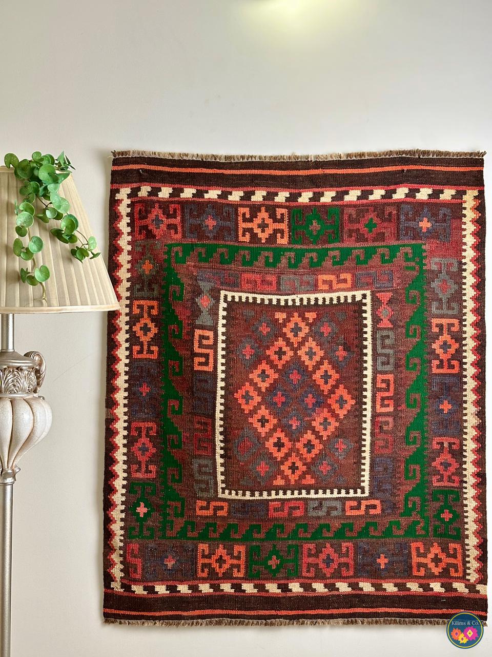 Pure Wool Hanging kilim 3’3” x 3’11”