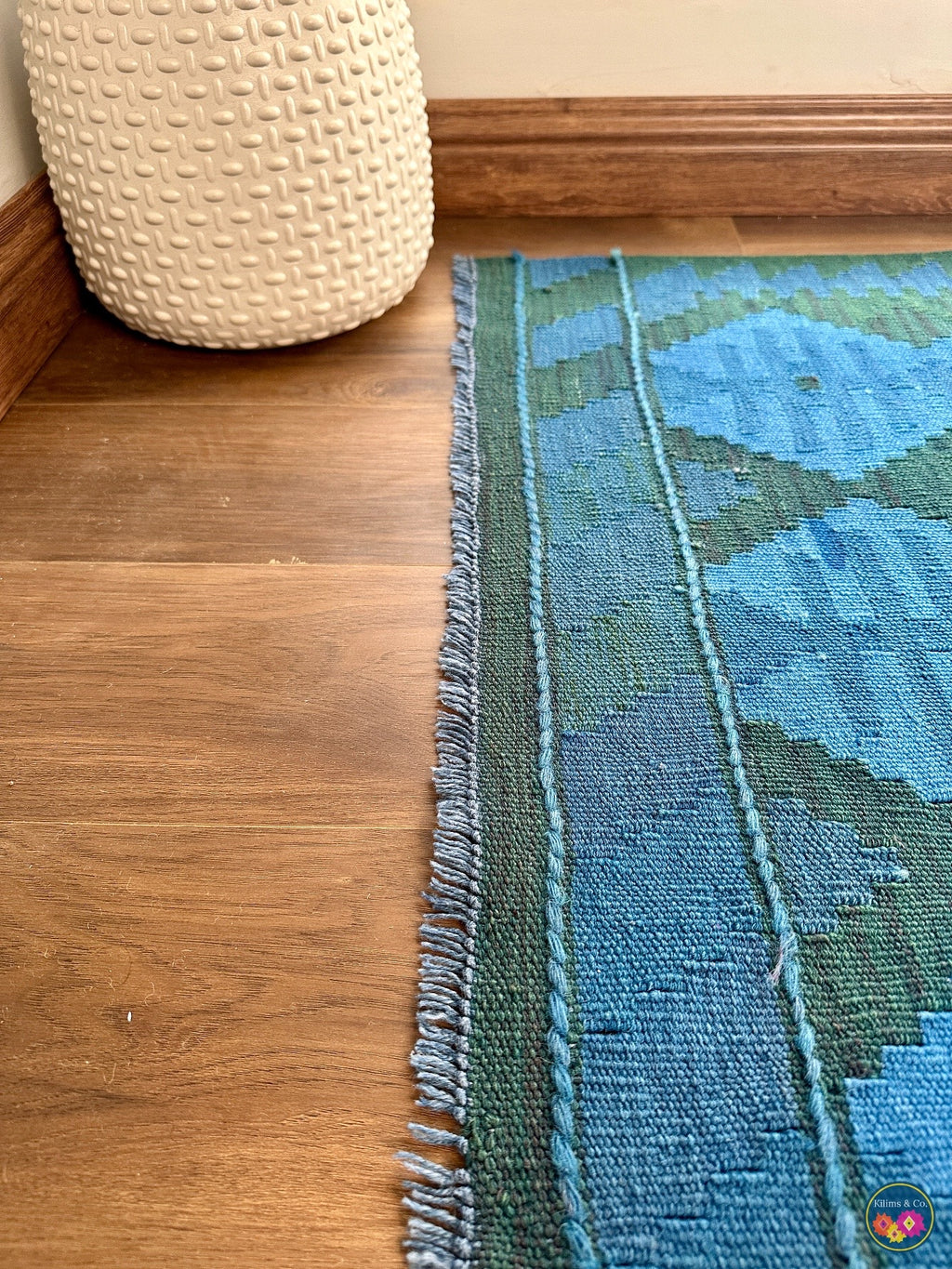 Over-dyed kilim 6ft 6in x 4ft 10in
