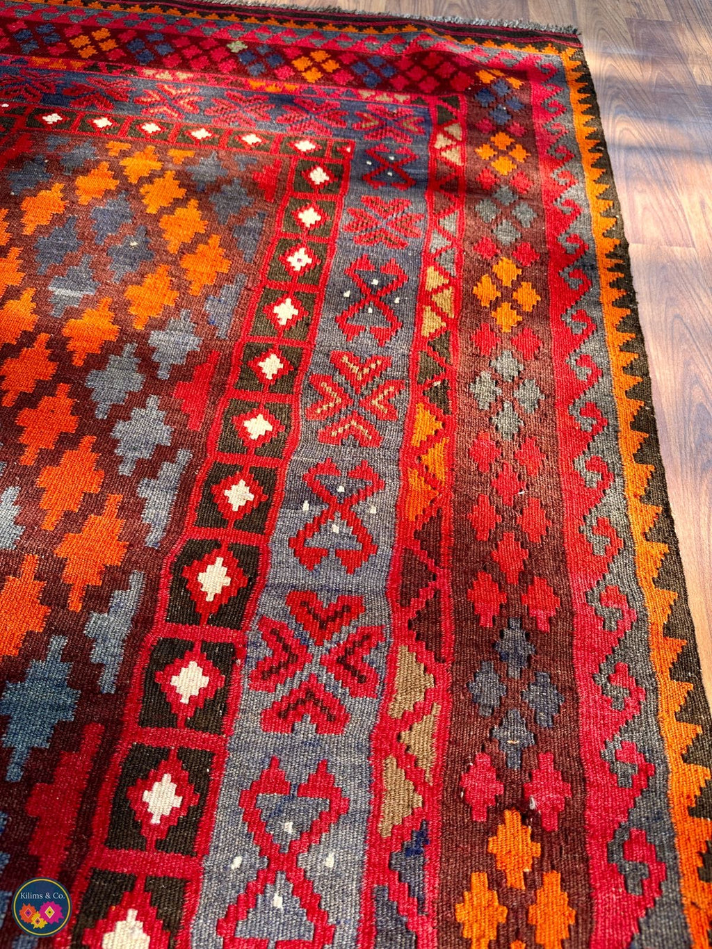Pure wool kilim 6ft 5in x 3ft 8in