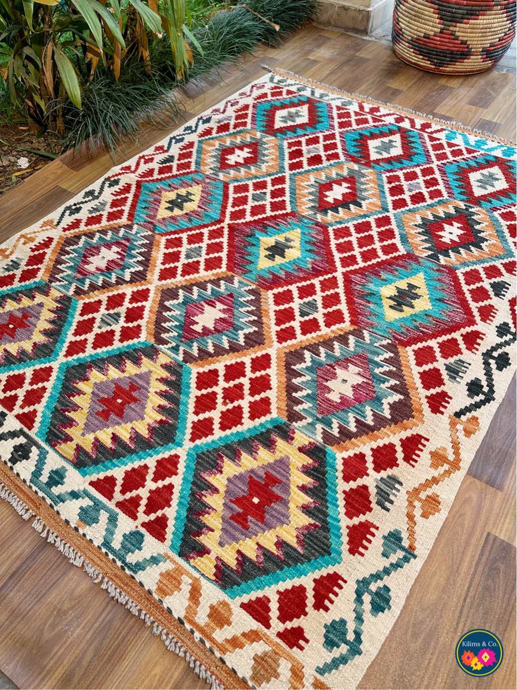 Pure wool kilim 5'8x4'1"