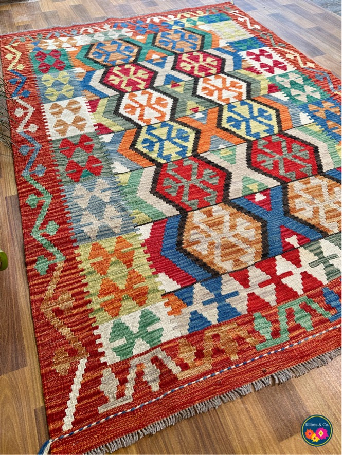 Pure wool kilim 5'11"x4'1