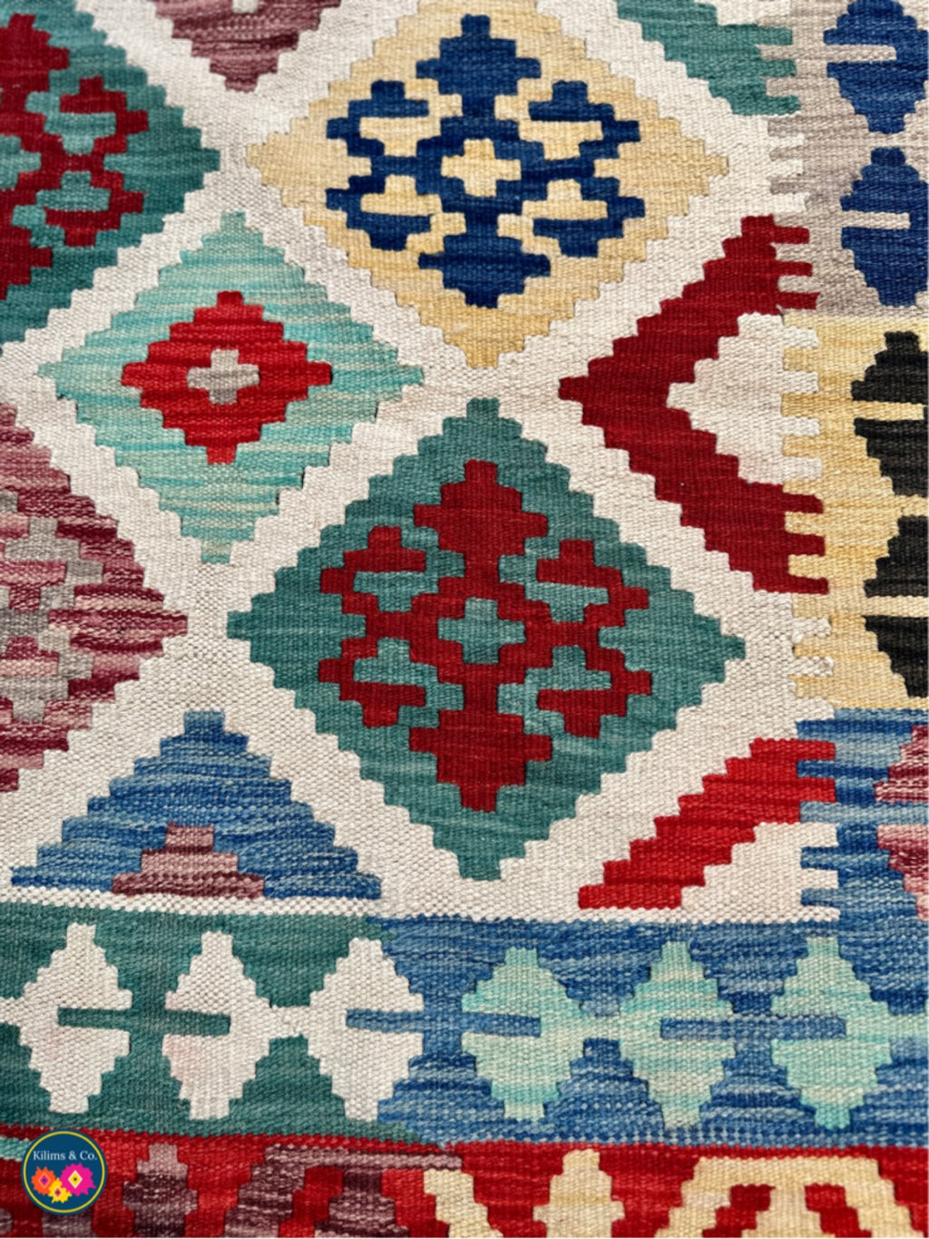 Pure wool kilim  6'6"x5'1
