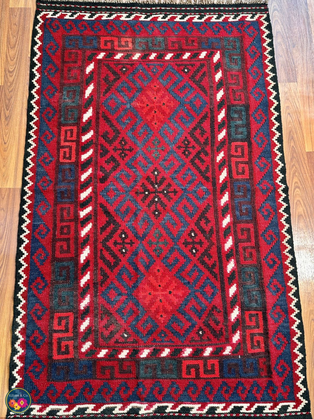 Pure wool kilim 4ft 7in x 2ft 9in