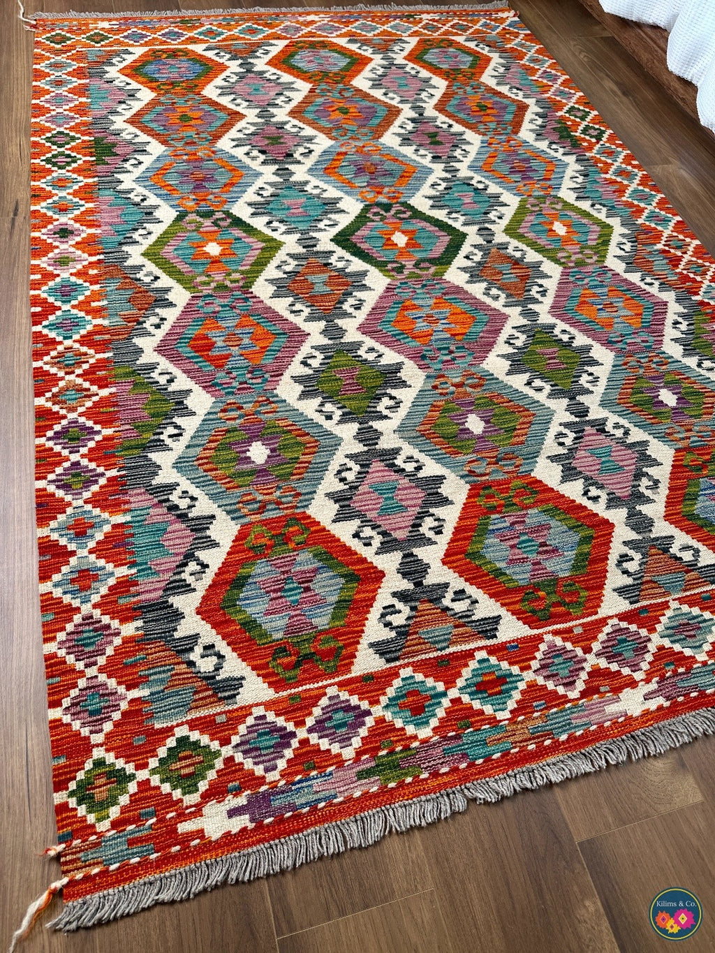 Pure Wool kilim 6ft 4in x 4ft 3in