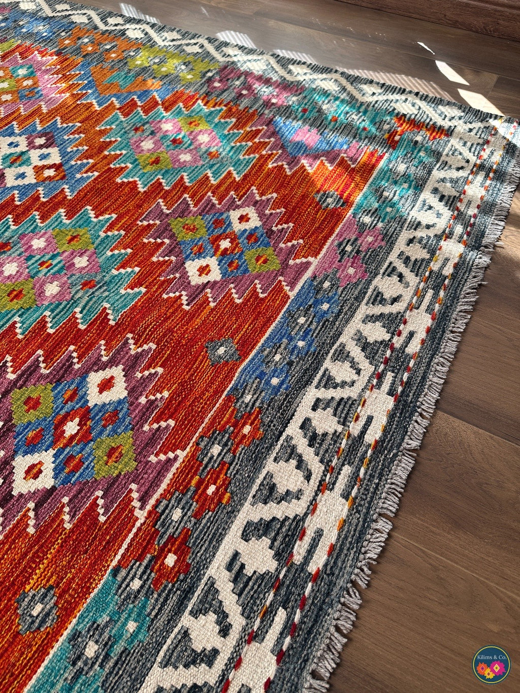 Pure Wool kilim 7ft 0in x 4ft 10in