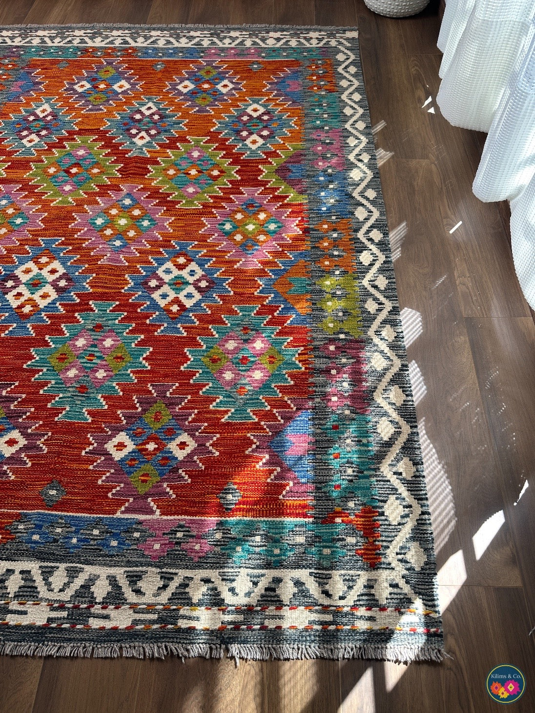 Pure Wool kilim 7ft 0in x 4ft 10in