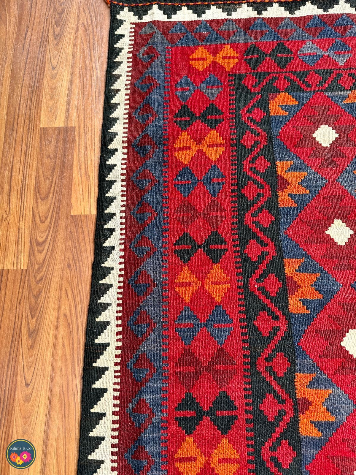 Pure wool kilim 5ft 2in x 3ft 1in