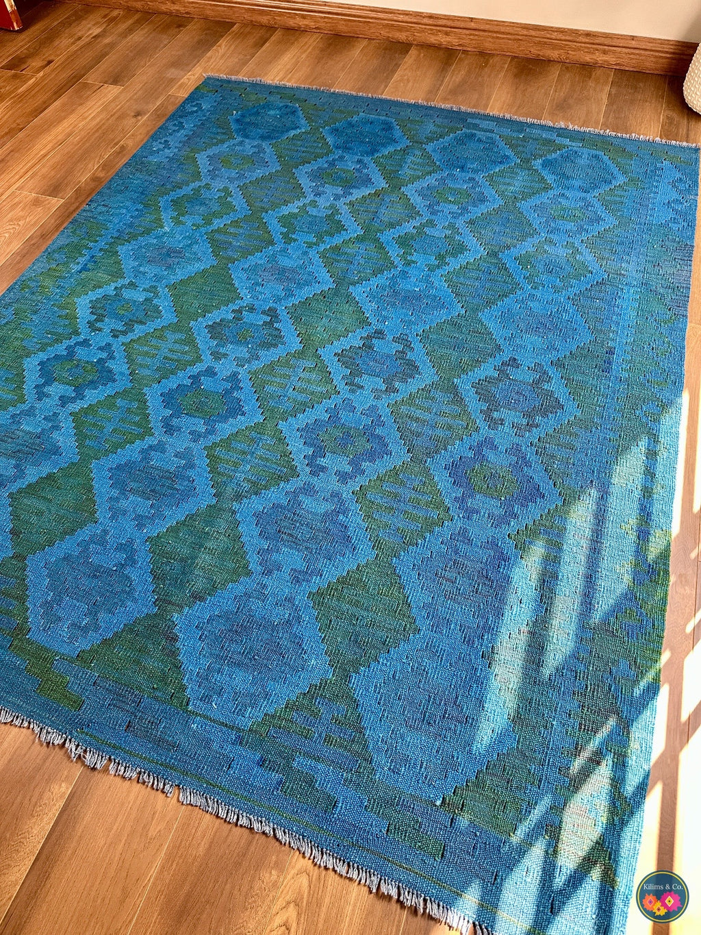 Pure Wool kilim 6ft 11in x 5ft 4in
