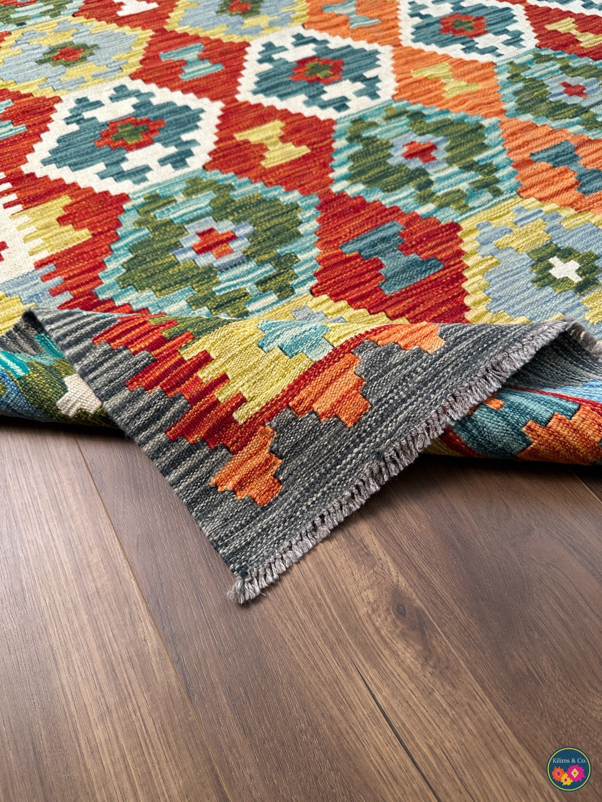 Pure Wool kilim 6ft 3in x 5ft 2in