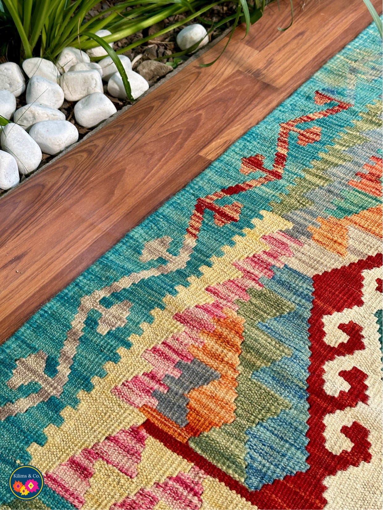 Pure wool kilim 5'10”x4'1”