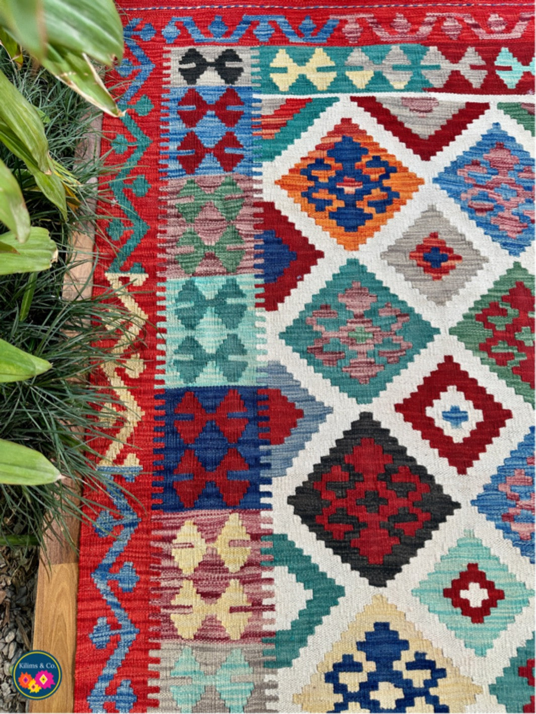 Pure wool kilim  6'6"x5'1