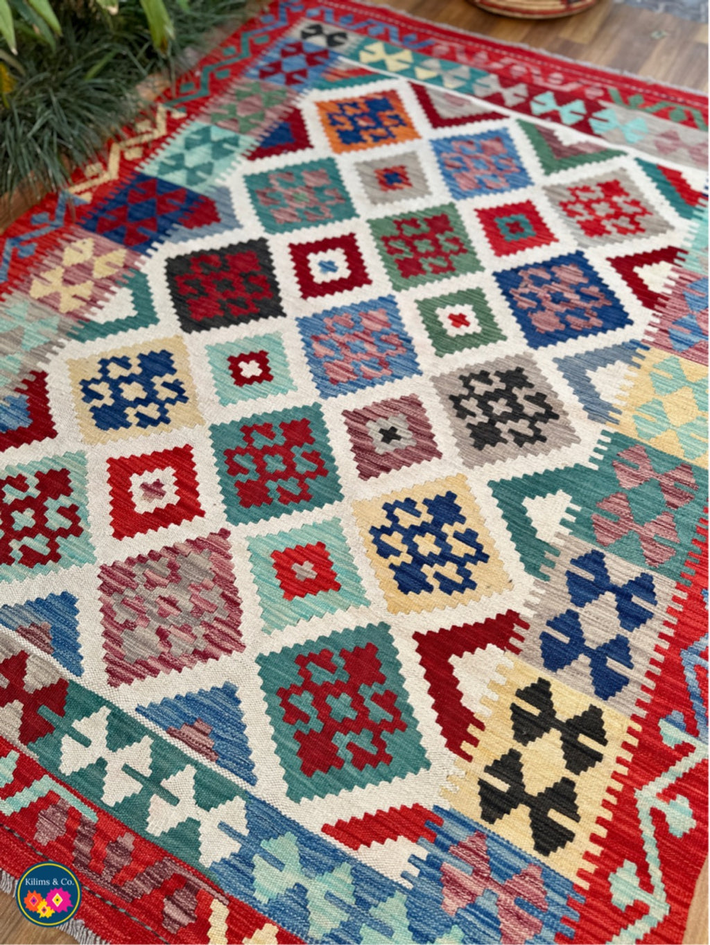 Pure wool kilim  6'6"x5'1