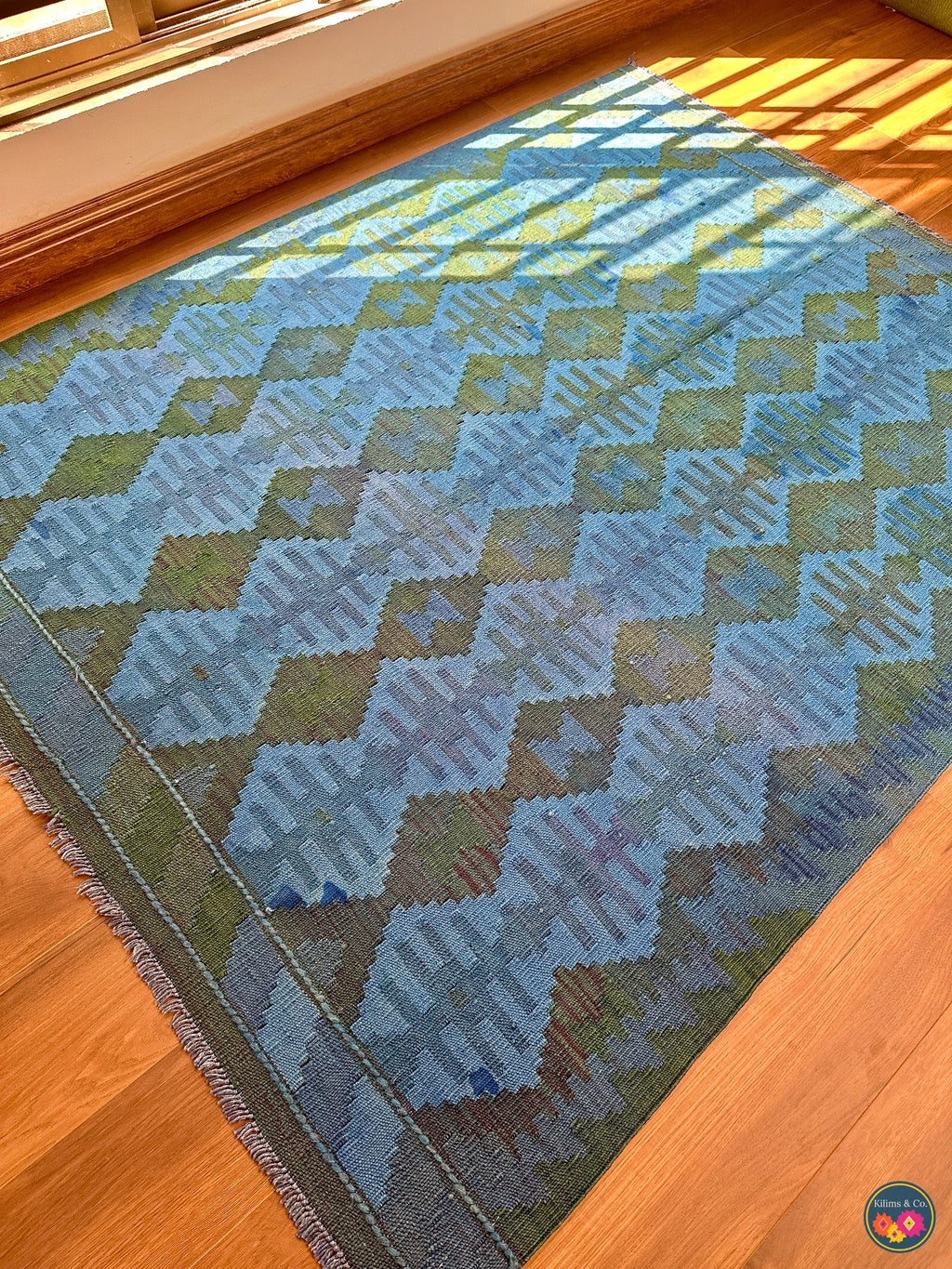 Over-dyed kilim 6ft 6in x 4ft 10in