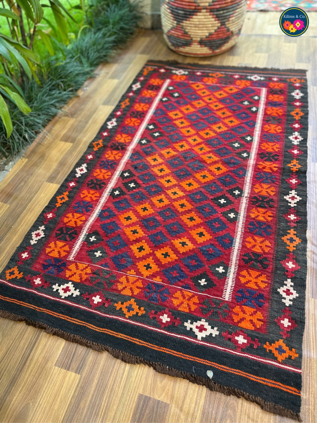 Pure wool kilim 5’2 x 3’0