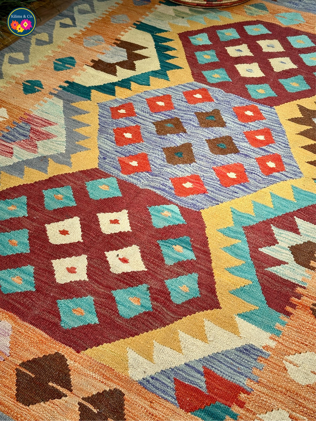 Pure wool kilim (6'8"x5'1")