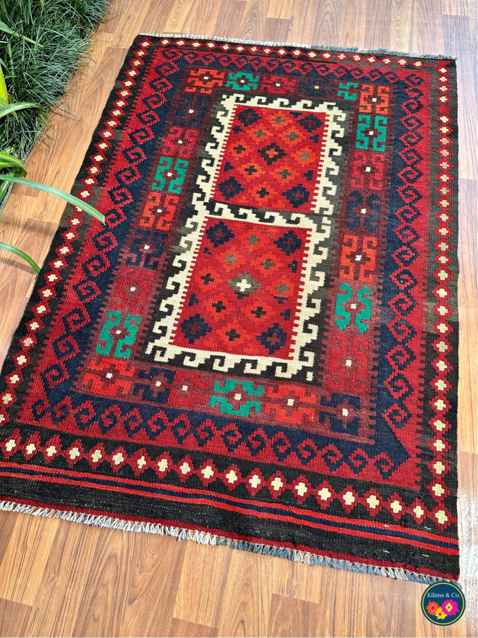 Pure wool kilim 4ft 4in x 3ft 1in
