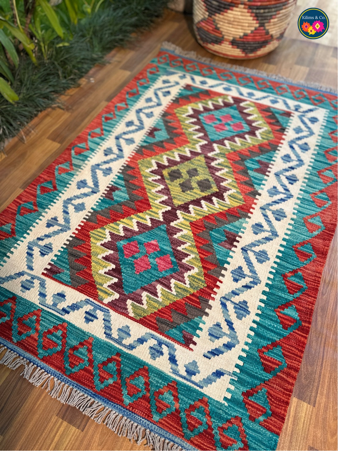Pure wool kilim 5’0 x 3’4