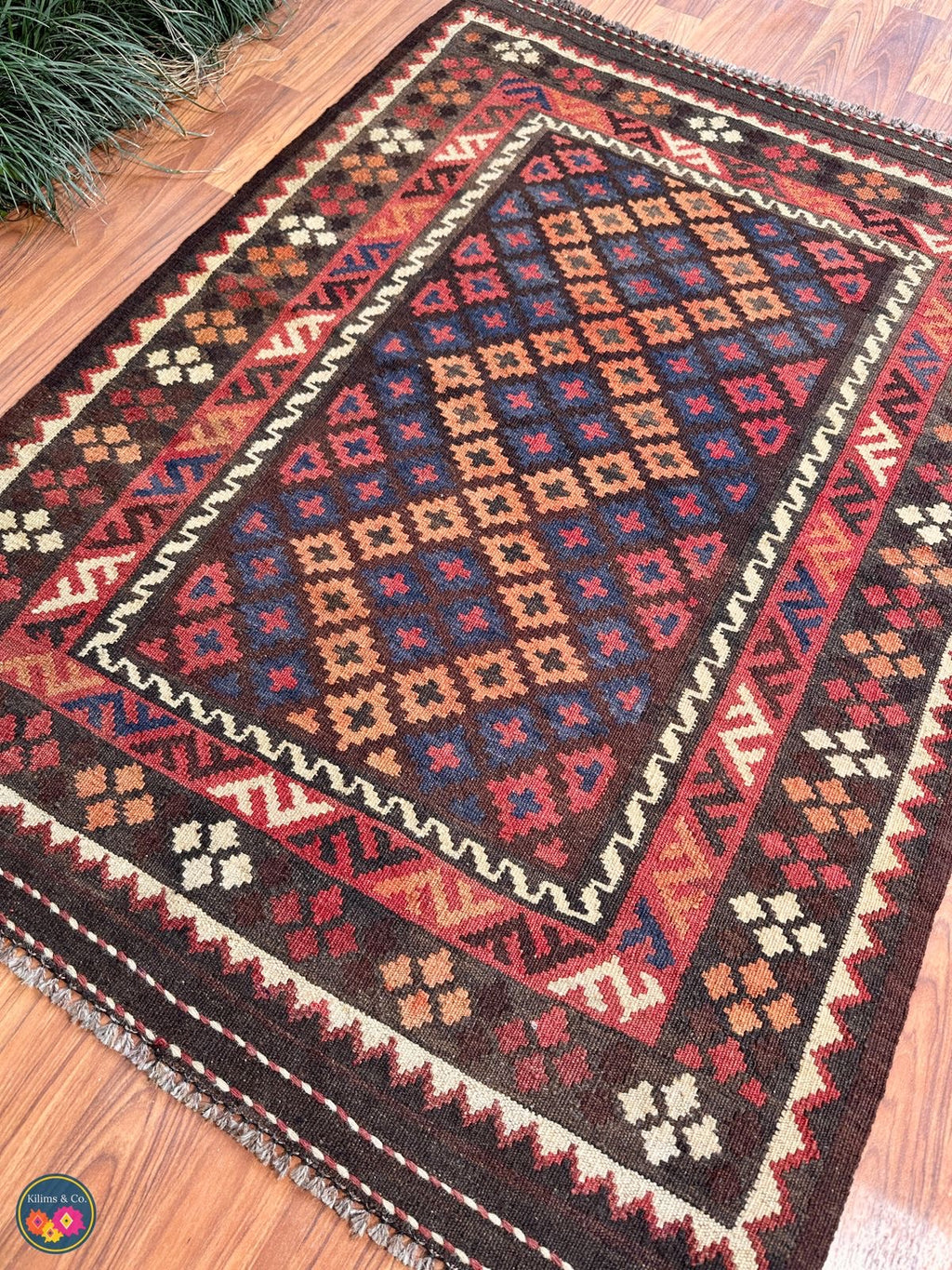 Pure wool kilim 4ft 5in x 3ft 3in