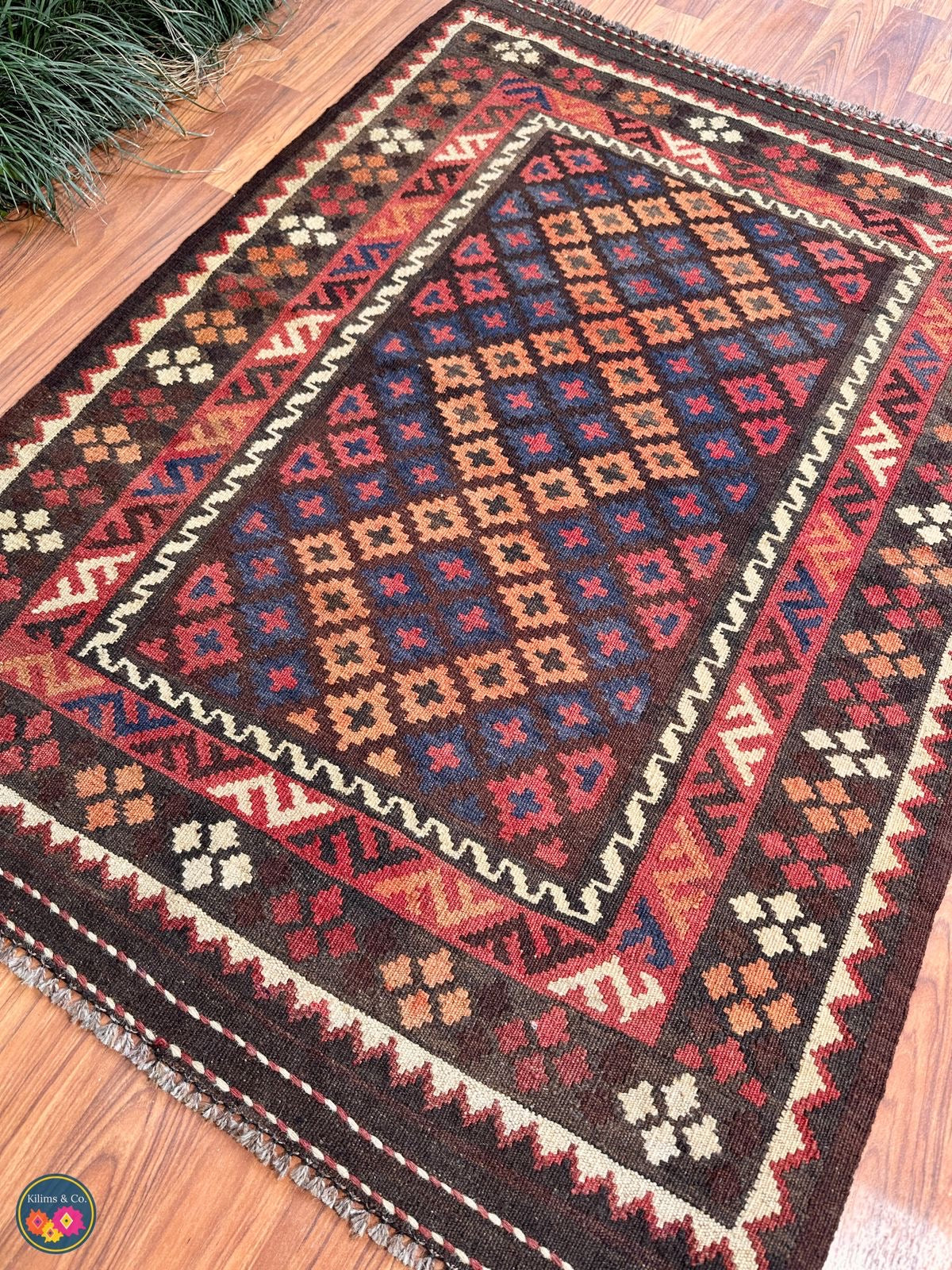 Pure wool kilim 4ft 5in x 3ft 3in