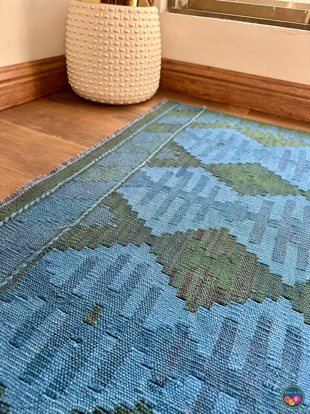 Over-dyed kilim 6ft 6in x 4ft 10in