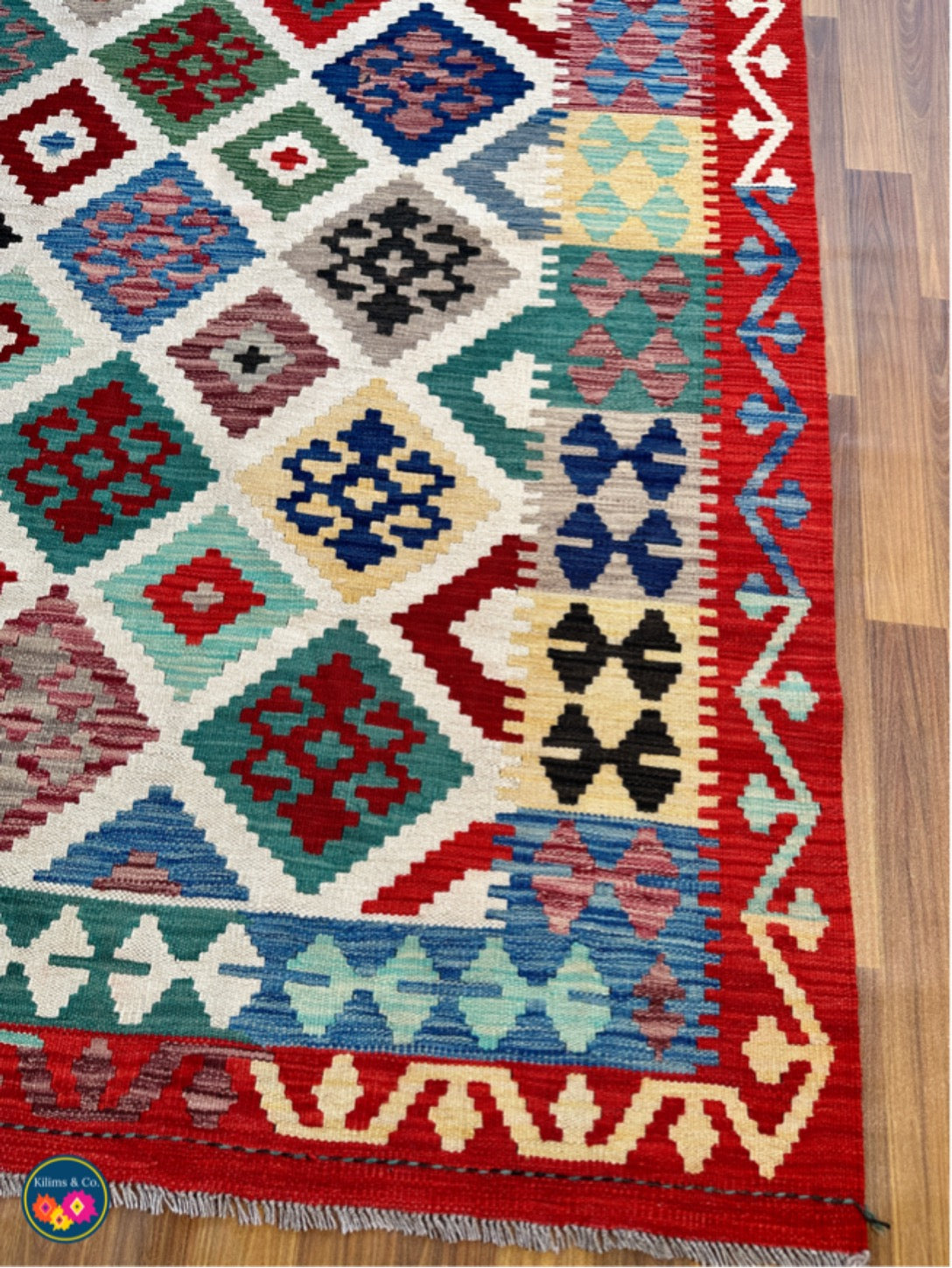 Pure wool kilim  6'6"x5'1