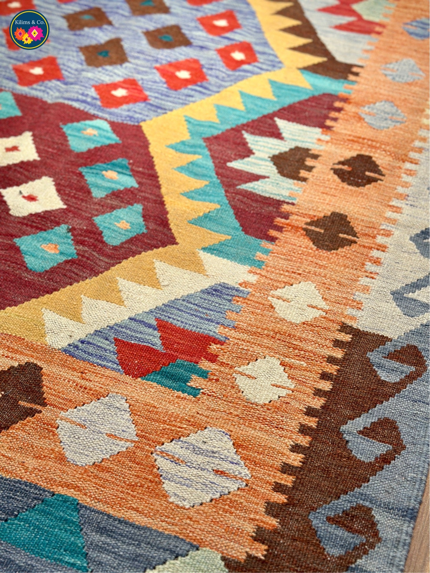 Pure wool kilim (6'8"x5'1")
