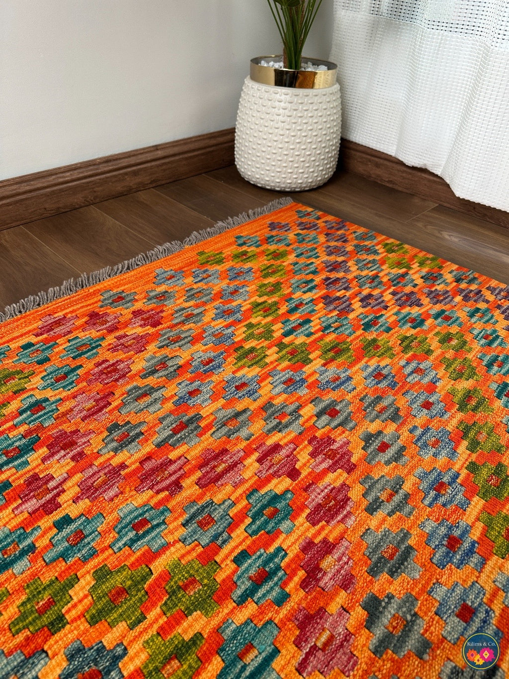 Pure Wool kilim 6ft 4in x 5ft 0in