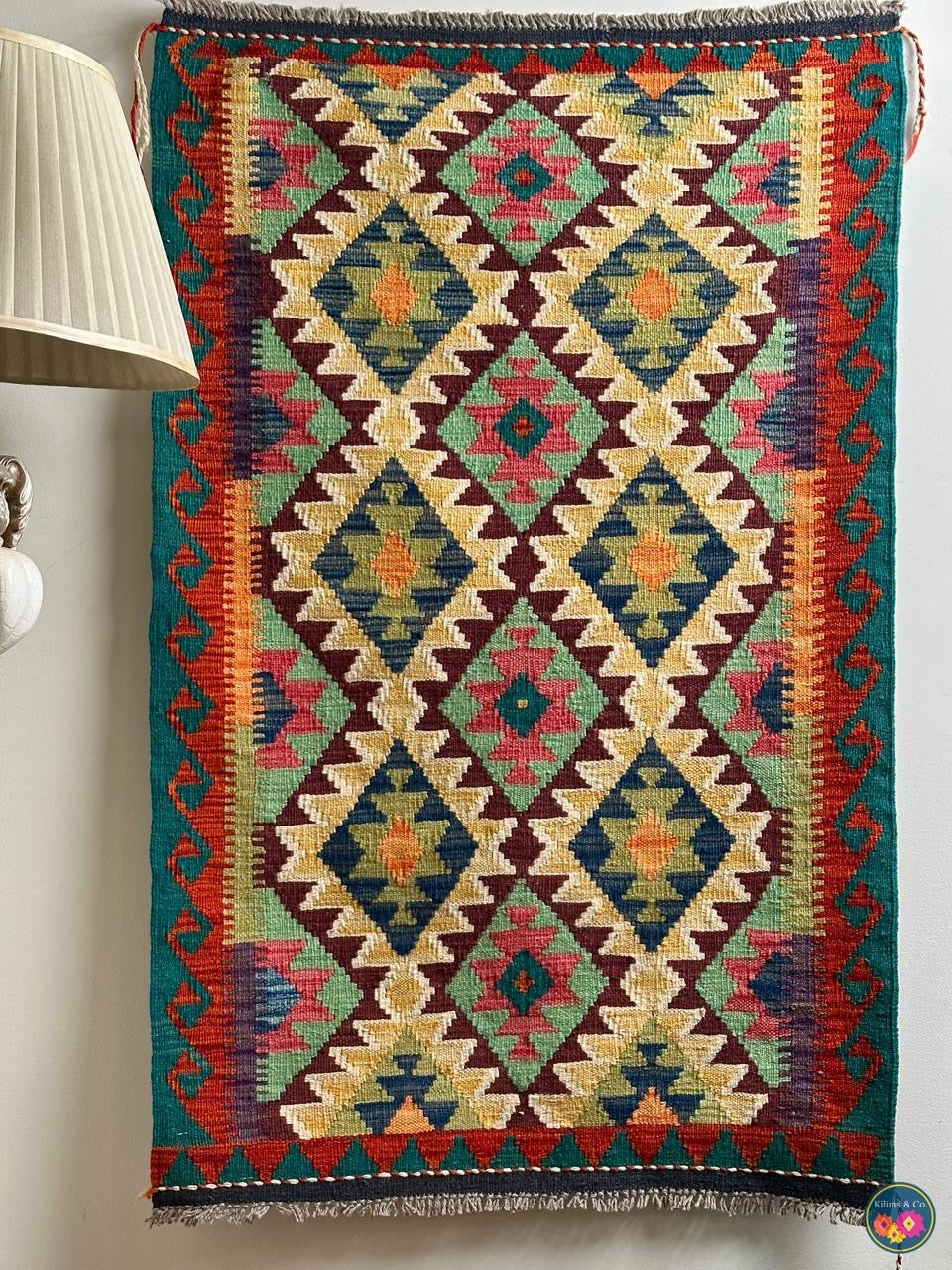 Pure Wool Hanging kilim 4’2” x 2’9”