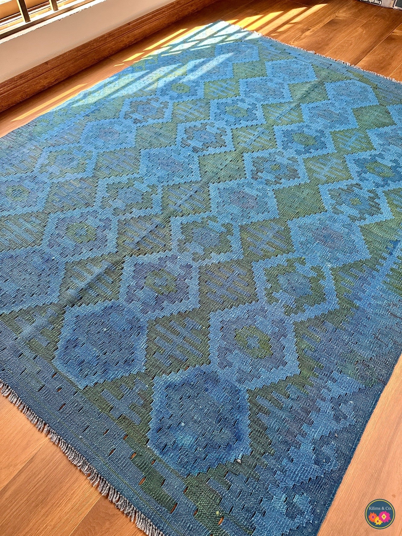 Pure Wool kilim 6ft 11in x 5ft 4in